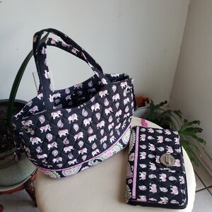 Vera Bradley, women  set  bag and wallet  .